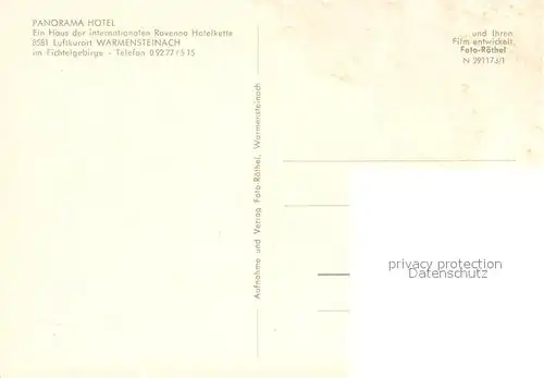 AK / Ansichtskarte Warmensteinach Panorama Hotel Teilansichten Warmensteinach
