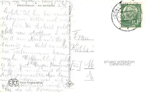 AK / Ansichtskarte Rinteln Am Marktplatz Rinteln