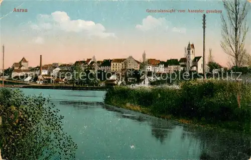 AK / Ansichtskarte Aarau_AG Aareufer Panorama Aarau_AG