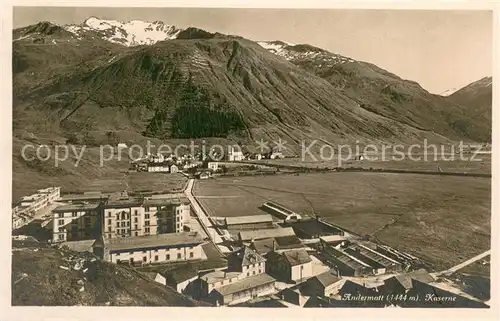 AK / Ansichtskarte Andermatt_UR Kaserne Militaerpost 