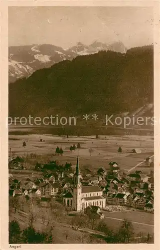 AK / Ansichtskarte Aegeri_ZG Panorama mit Kirche 