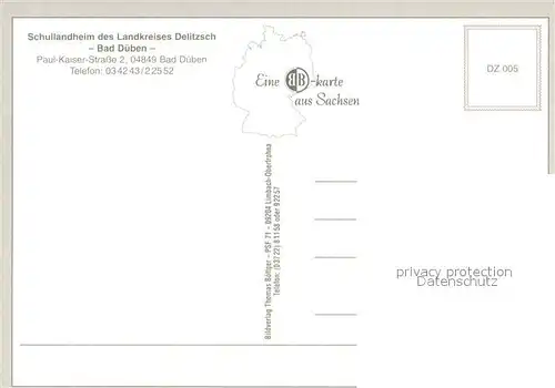 AK / Ansichtskarte Bad_Dueben Schullandheim des Lkr Delitzsch Details Bad_Dueben