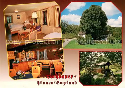 AK / Ansichtskarte Plauen__Vogtland Hotel Gaststaette Lochbauer Zimmer Gaststube Bruecke 