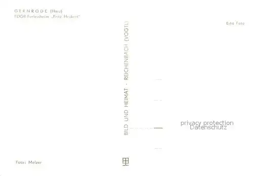 AK / Ansichtskarte Gernrode_Harz FDGB Ferienheim Fritz Heckert Gernrode Harz