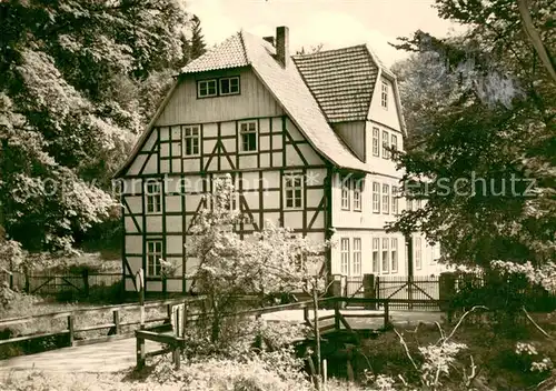 AK / Ansichtskarte Stolberg_Harz Jugendherberge Thomas Muentzer Fachwerkhaus Stolberg Harz