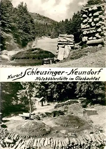 AK / Ansichtskarte Schleusingerneundorf Holzkoehlerstaette im Glasbachtal Schleusingerneundorf