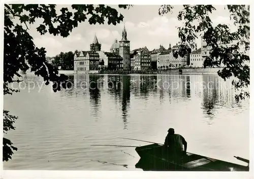 AK / Ansichtskarte Prag__Prahy_Prague Novotny Steg 