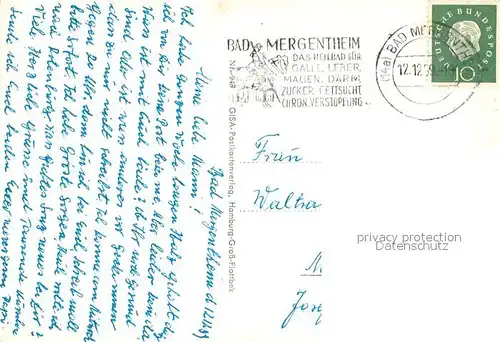 AK / Ansichtskarte Bad_Mergentheim Teilansicht Bad_Mergentheim