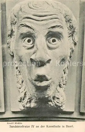 AK / Ansichtskarte Boecklin_Arnold_Boecklin Sandsteinfratze IV an der Kunsthalle in Basel 