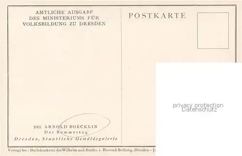 AK / Ansichtskarte Boecklin_Arnold_Boecklin Der Sommertag 