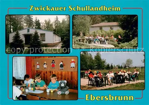 AK / Ansichtskarte Ebersbrunn_Zwickau Zwickauer Schullandheim Garten Speiseraum Freiterrasse Ebersbrunn Zwickau