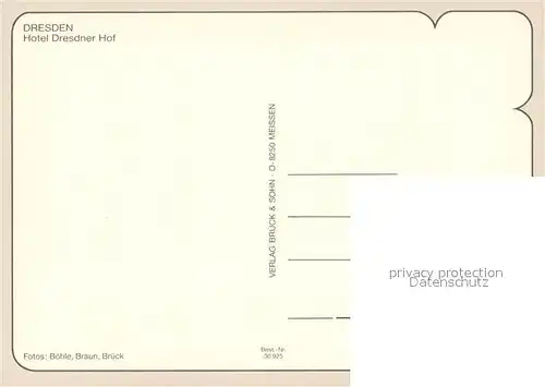 AK / Ansichtskarte Dresden Hotel Dresdner Hof Eingangstor Fussgaengerzone Dresden