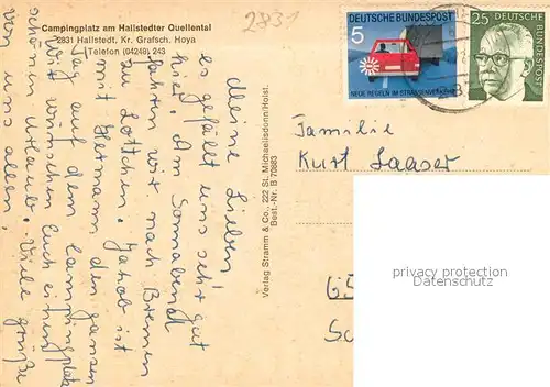 AK / Ansichtskarte Hallstedt Campingplatz am Hallstedter Quellental Details Hallstedt