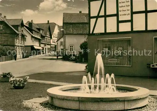 AK / Ansichtskarte Naumburg_Hessen Blick in die Untere Strasse Brunnen Naumburg Hessen