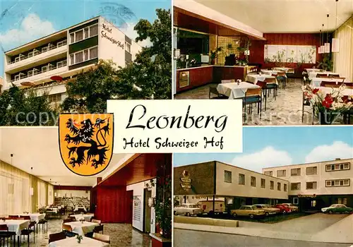 AK / Ansichtskarte Leonberg_Wuerttemberg Hotel Schweizer Hof Gastraeume Leonberg Wuerttemberg