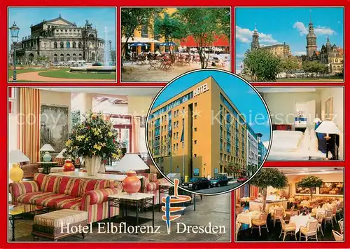 AK / Ansichtskarte Dresden_Elbe Hotel Elbflorenz Dresden im World Trade Center Foyer Freiterrasse Gastraum Zimmer 