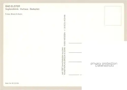 AK / Ansichtskarte Bad_Elster Vogtlandklinik Kurhaus Badeplatz Bad_Elster