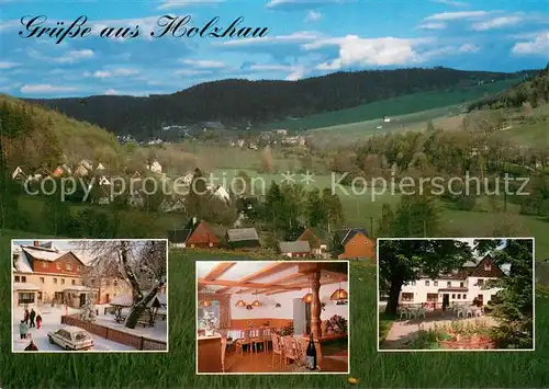 AK / Ansichtskarte Holzhau_Rechenberg Bienenmuehle_Erzgebirge Hotel Gaststaette Fischerbaude Gastraum Gartenterrasse 