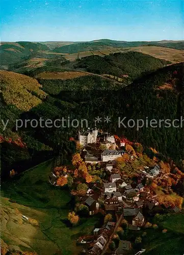 AK / Ansichtskarte Lauenstein_Oberfranken Burghotel Lauenstein Fliegeraufnahme Lauenstein_Oberfranken