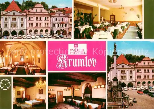 AK / Ansichtskarte Cesky_Krumlov Interhotel Krumlov Gastraum Zimmer  Cesky Krumlov