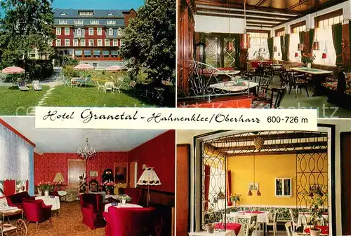 AK / Ansichtskarte Hahnenklee Bockswiese_Harz Hotel Granetal Gastraeume Hahnenklee Bockswiese