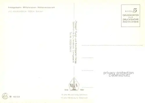 AK / Ansichtskarte Ankogelbahn_1926m_Kaernten Mittelstation Hoehenrestaurant mit Hochalmblick 