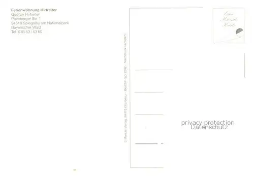 AK / Ansichtskarte Spiegelau Ferienwohnung Hirtreiter Spiegelau