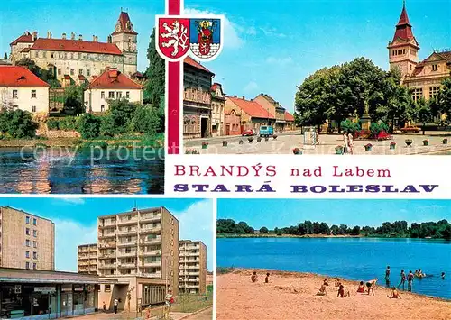 AK / Ansichtskarte Brandys_nad_Labem Stara_Boleslav Zamek sidliste Namesti Miru koupaliste Probosfak Brandys_nad