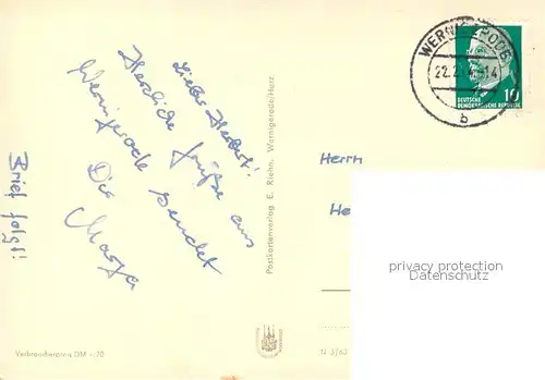 AK / Ansichtskarte Wernigerode_Harz Holzgeschnitztes Haus a. d. 17. Jahrhundert Wernigerode Harz