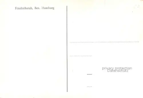 AK / Ansichtskarte Friedrichsruh_Hamburg Schloss Friedrichsruh m. Ruine d. alten Schlosses Friedrichsruh Hamburg
