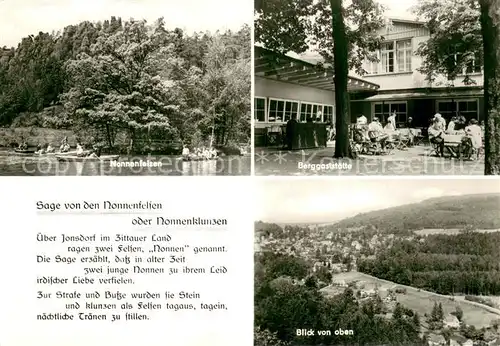 AK / Ansichtskarte Jonsdorf Nonnenfelsen Berggaststaette  Jonsdorf