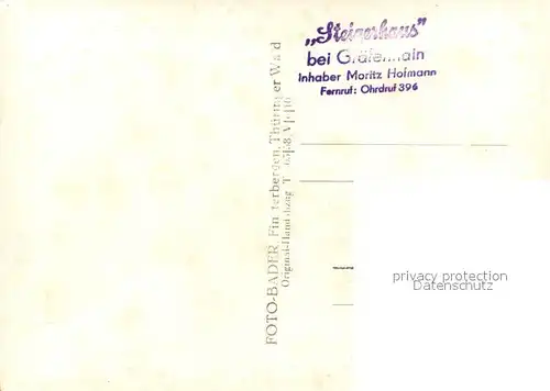 AK / Ansichtskarte Graefenhain Steinerhaus Aussenansicht 