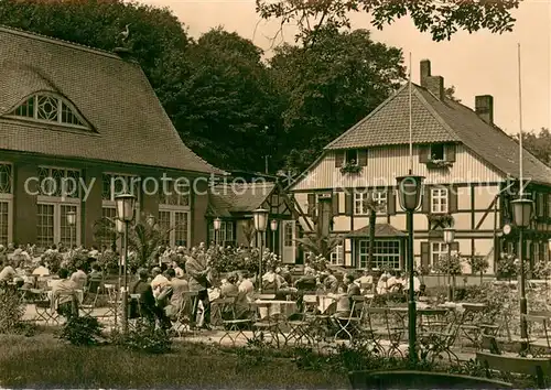 AK / Ansichtskarte Wernigerode_Harz Konsum Gaststaette Storchmuehle Terrasse Wernigerode Harz