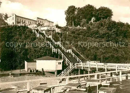 AK / Ansichtskarte Sellin_Ruegen Treppe zur Seebruecke Sellin Ruegen