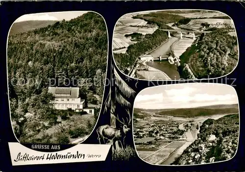 AK / Ansichtskarte Hedemuenden Fliegeraufnahme Werra Hedemuenden