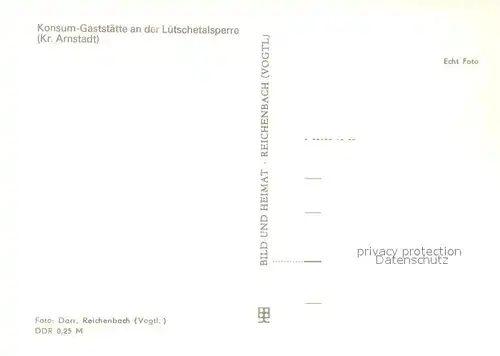 AK / Ansichtskarte Luetschetalsperre Konsum Gaststaette Aussenansicht Luetschetalsperre