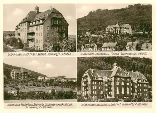 AK / Ansichtskarte Marburg_Lahn Diakonissen Mutterhaus Hebron Krankenhaus Marburg_Lahn