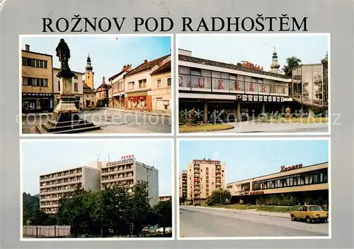 AK / Ansichtskarte Roznov_pod_Radhostem Zalozena ves mestecko Valachu Stredisko lidove valasske oblasti se skansenem Vychodisko lyzarskych i pesich tur do okoliRadhoste a na Vsetinske vrcholy Roznov_pod_radhostem