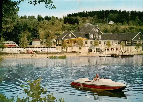 AK / Ansichtskarte Leichlingen_Rheinland Ausflugslokal Talsperre Diepental Tretboot Leichlingen_Rheinland