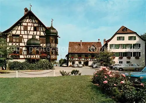 AK / Ansichtskarte Gottlieben Hotel Restaurant Drachenburg und Waaghaus Gottlieben