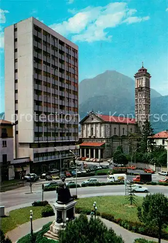 AK / Ansichtskarte Lecco Piazza Manzoni Chiesa Monumento Lecco