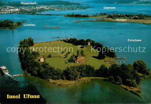 AK / Ansichtskarte Insel_Ufnau Fliegeraufnahme Insel Ufnau