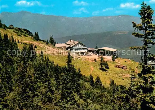 AK / Ansichtskarte Bayerisch_Eisenstein Arberschutzhaus am Grossen Arber Bayerischer Wald Blick zum Osser Bayerisch_Eisenstein
