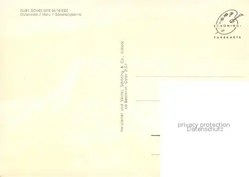 AK / Ansichtskarte Osterode_Harz Soesetalsperre Gaststaette Restaurant Terrasse Osterode_Harz