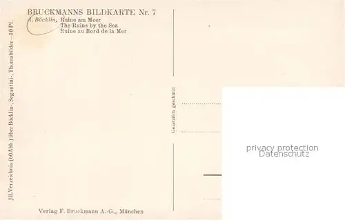 AK / Ansichtskarte Boecklin_Arnold_Boecklin Nr.7 Ruine am Meer 