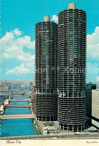 AK / Ansichtskarte Marina_City_Chicago_Illinois Residential Towers 