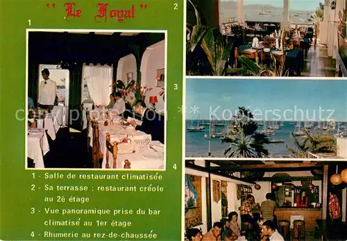 AK / Ansichtskarte Martinique Restaurant Bar Le Foyal Salle de restaurant climatisee Sa terrasse restaurant creole Vue panoramique prise du bar climatise Rhumerie au rez de chausee Martinique