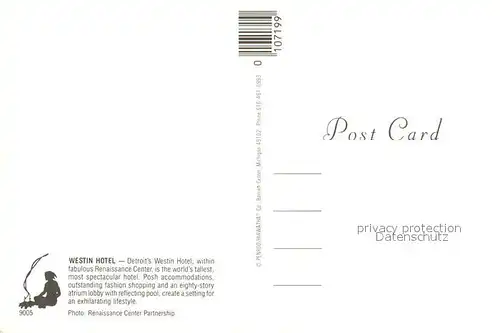 AK / Ansichtskarte Detroit_Michigan Westin Hotel 