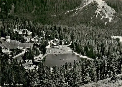 AK / Ansichtskarte Arosa_GR Panorama mit Untersee Arosa_GR
