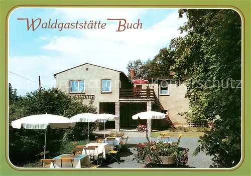 AK / Ansichtskarte Treuen Waldgaststaette Buch Terrasse Treuen
